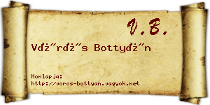 Vörös Bottyán névjegykártya